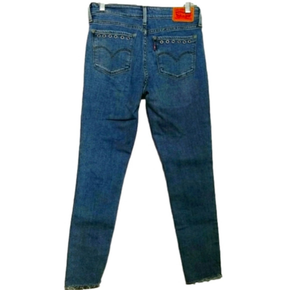 711 Levi's 26 Skinny Raw Cut Jeans 👖  26 x 25 - Picture 2 of 11